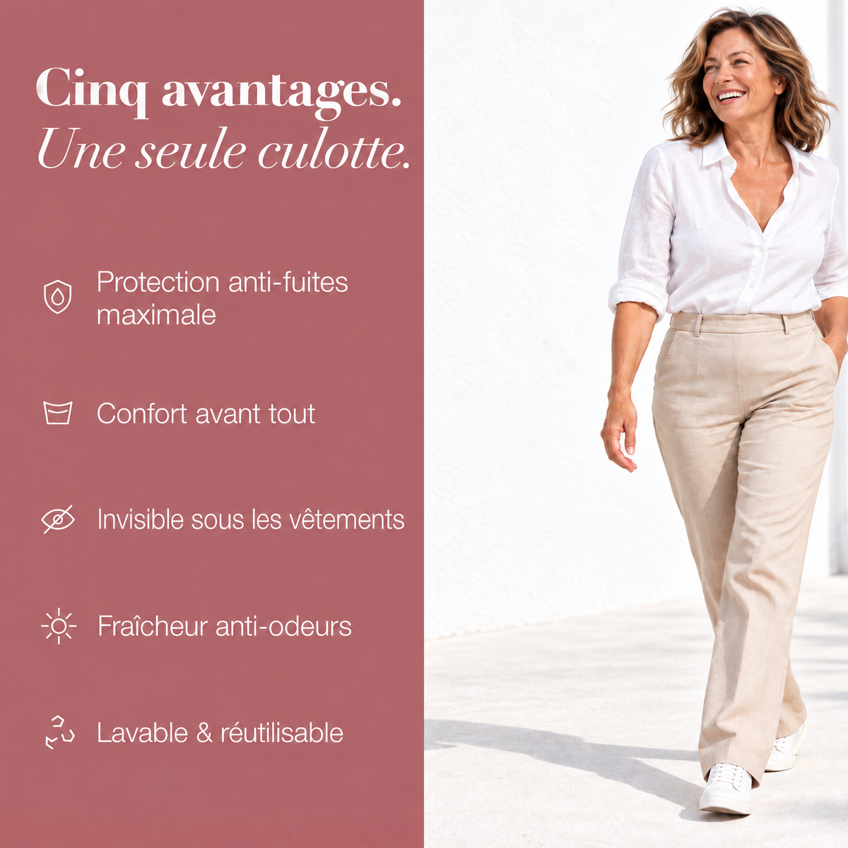 LUMIVE™ Culotte Anti-Fuites Taille Haute à 4 Couches