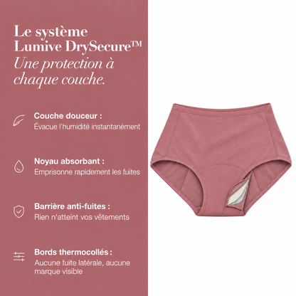 LUMIVE™ Culotte Anti-Fuites Taille Haute à 4 Couches