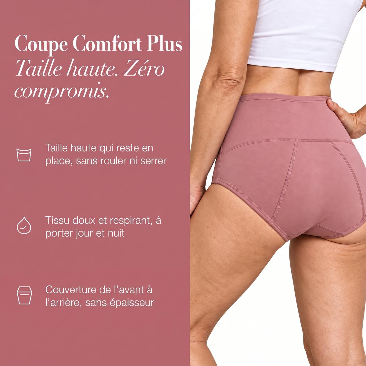 LUMIVE™ Culotte Anti-Fuites Taille Haute à 4 Couches
